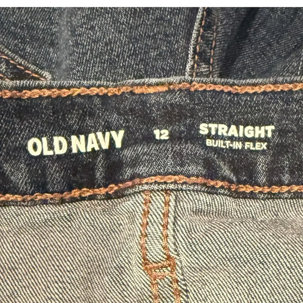 Old Navy Boys Jeans Straight Leg Adjustable Waist 12